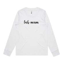 Load image into Gallery viewer, Breed Specific Dog Mum (thick cursive) Long Sleeve T-Shirt