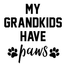 Load image into Gallery viewer, MY GRANDKIDS HAVE paws Bumper Sticker