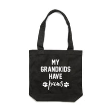 Load image into Gallery viewer, MY GRANDKIDS HAVE paws Luxe Tote Bag