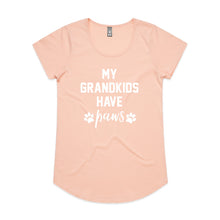 Load image into Gallery viewer, MY GRANDKIDS HAVE paws Ladies T-Shirt