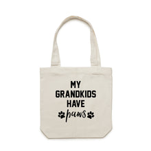 Load image into Gallery viewer, MY GRANDKIDS HAVE paws Luxe Tote Bag