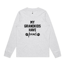 Load image into Gallery viewer, MY GRANDKIDS HAVE paws Long Sleeve T-Shirt