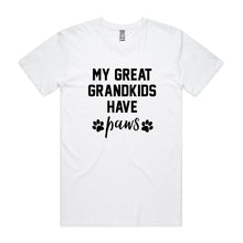 Load image into Gallery viewer, MY GREAT GRANDKIDS HAVE paws Unisex T-Shirt