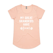 Load image into Gallery viewer, MY GREAT GRANDKIDS HAVE paws Ladies T-Shirt