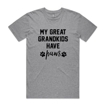 Load image into Gallery viewer, MY GREAT GRANDKIDS HAVE paws Unisex T-Shirt