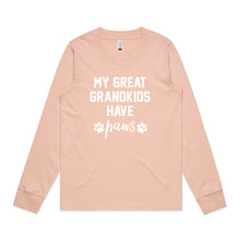 Load image into Gallery viewer, MY GREAT GRANDKIDS HAVE paws Long Sleeve T-Shirt