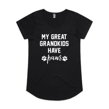 Load image into Gallery viewer, MY GREAT GRANDKIDS HAVE paws Ladies T-Shirt
