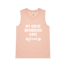 Load image into Gallery viewer, MY GREAT GRANDKIDS HAVE paws Ladies Tank