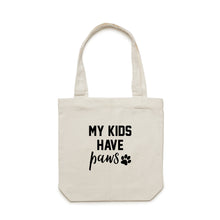 Load image into Gallery viewer, MY KIDS HAVE paws Luxe Tote Bag