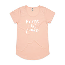 Load image into Gallery viewer, MY KIDS HAVE paws Ladies T-Shirt