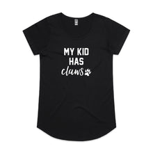Load image into Gallery viewer, My Kid Has Claws Ladies T-Shirt