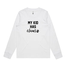 Load image into Gallery viewer, My Kid Has Claws Long Sleeve T-Shirt
