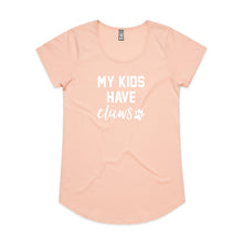 Load image into Gallery viewer, My Kids Have Claws Ladies T-Shirt