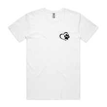 Load image into Gallery viewer, Paw Print &amp; Heart LC Unisex T-Shirt