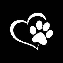 Load image into Gallery viewer, Paw &amp; Heart Bumper Sticker