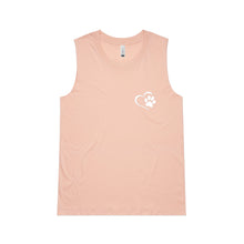 Load image into Gallery viewer, Paw Print &amp; Heart LC T‑Shirt Ladies Tank