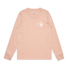 Load image into Gallery viewer, Paw Print &amp; Heart LC T‑Shirt Long Sleeve T-Shirt