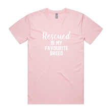 Load image into Gallery viewer, Rescued IS MY FAVOURITE BREED Unisex T-Shirt