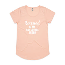 Load image into Gallery viewer, Rescued IS MY FAVOURITE BREED Ladies T-Shirt