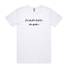 Load image into Gallery viewer, Breed Specific Cat Mom (thin cursive) Unisex T-Shirt