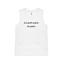 Load image into Gallery viewer, Breed Specific Cat Mom (thin cursive) Ladies Tank