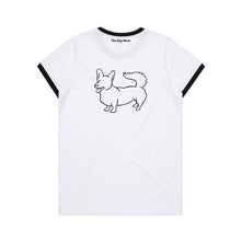 Load image into Gallery viewer, Corgi Mum Breed Illustration Ringer T-Shirt