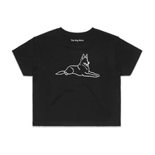 Load image into Gallery viewer, German Shepherd Mum Breed Illustration Crop T-Shirt
