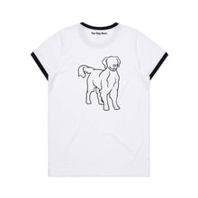 Load image into Gallery viewer, Golden Retriever Mum Breed Illustration Ringer T-Shirt