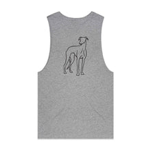 Load image into Gallery viewer, MEGA SALE DOG DAD Greyhound Breed Illustration Tank - Grey 2XL (mens)