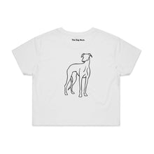 Load image into Gallery viewer, Greyhound Mum Breed Illustration Crop T-Shirt