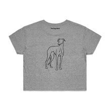 Load image into Gallery viewer, Greyhound Mum Breed Illustration Crop T-Shirt