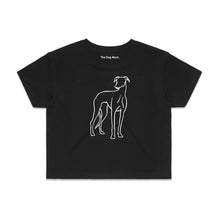 Load image into Gallery viewer, Greyhound Mum Breed Illustration Crop T-Shirt