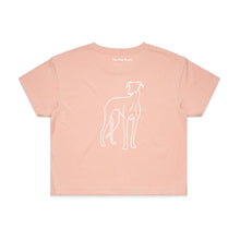 Load image into Gallery viewer, Greyhound Mum Breed Illustration Crop T-Shirt
