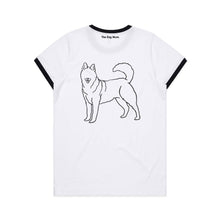 Load image into Gallery viewer, Husky Mum Breed Illustration Ringer T-Shirt
