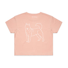 Load image into Gallery viewer, Husky Mum Breed Illustration Crop T-Shirt