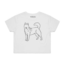 Load image into Gallery viewer, Husky Mum Breed Illustration Crop T-Shirt