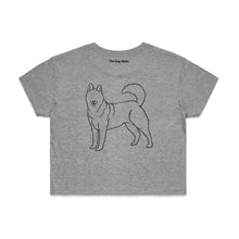 Load image into Gallery viewer, Husky Mum Breed Illustration Crop T-Shirt
