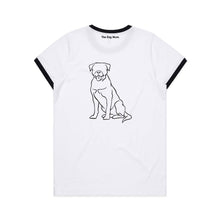Load image into Gallery viewer, Rottweiler Mum Breed Illustration Ringer T-Shirt