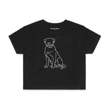 Load image into Gallery viewer, Rottweiler Mum Breed Illustration Crop T-Shirt