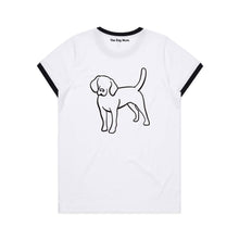 Load image into Gallery viewer, Beagle Mum Breed Illustration Ringer T-Shirt
