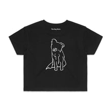 Load image into Gallery viewer, Border Collie Mum Breed Illustration Crop T-Shirt