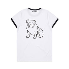 Load image into Gallery viewer, Bulldog Mum Breed Illustration Ringer T-Shirt