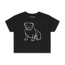 Load image into Gallery viewer, Bulldog Mum Breed Illustration Crop T-Shirt