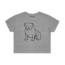Load image into Gallery viewer, Bulldog Mum Breed Illustration Crop T-Shirt