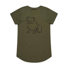 Load image into Gallery viewer, Bulldog Mum Breed Illustration Ladies T-Shirt