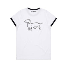Load image into Gallery viewer, Dachshund Mum Breed Illustration Ringer T-Shirt