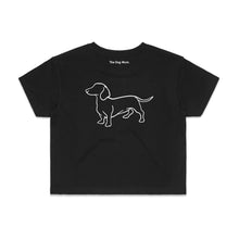Load image into Gallery viewer, Dachshund Mum Breed Illustration Crop T-Shirt
