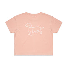 Load image into Gallery viewer, Dachshund Mum Breed Illustration Crop T-Shirt