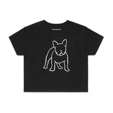 Load image into Gallery viewer, Frenchie Mum Breed Illustration Crop T-Shirt
