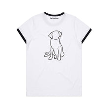 Load image into Gallery viewer, Labrador Mum Breed Illustration Ringer T-Shirt